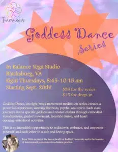 Goddess Dance Series - Blacksburg, VA